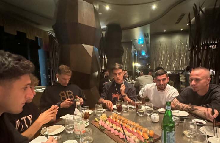 Roma cena di squadra