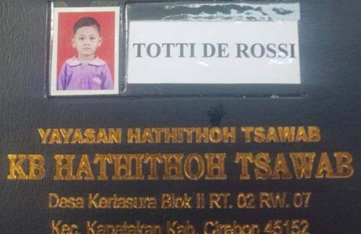 Totti De Rossi nome bimbo