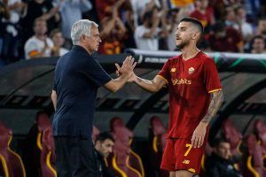 Lorenzo Pellegrini e José Mourinho