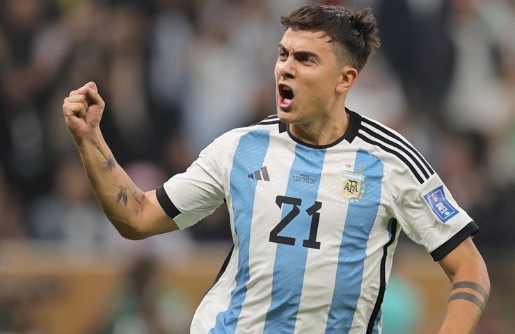 Dybala con la maglia dell'Argentina