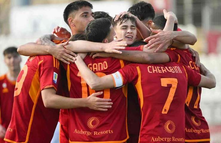 Festeggiamenti gol Roma Primavera