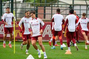 allenamento a Trigoria