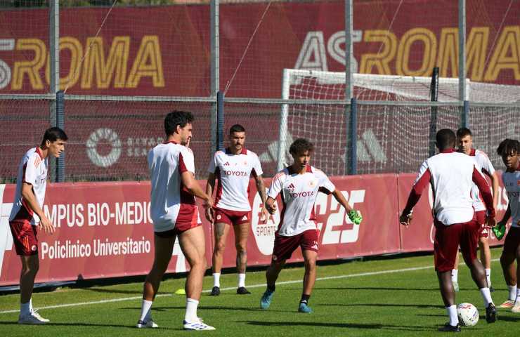 roma allenamento a trigoria