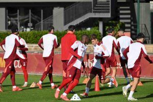 allenamento a Trigoria