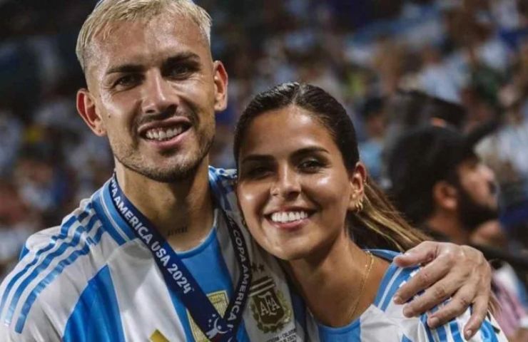 Leandro Paredes e la moglie Camila