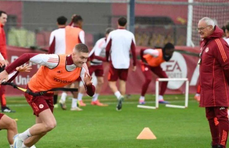 allenamento a trigoria 