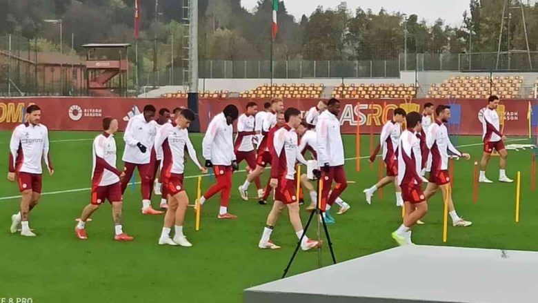 Allenamento della Roma a Trigoria