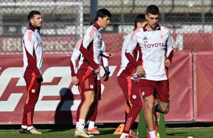 allenamento a Trigoria