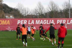 allenamento a Trigoria