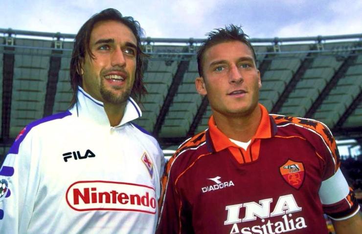 batistuta insieme a totti