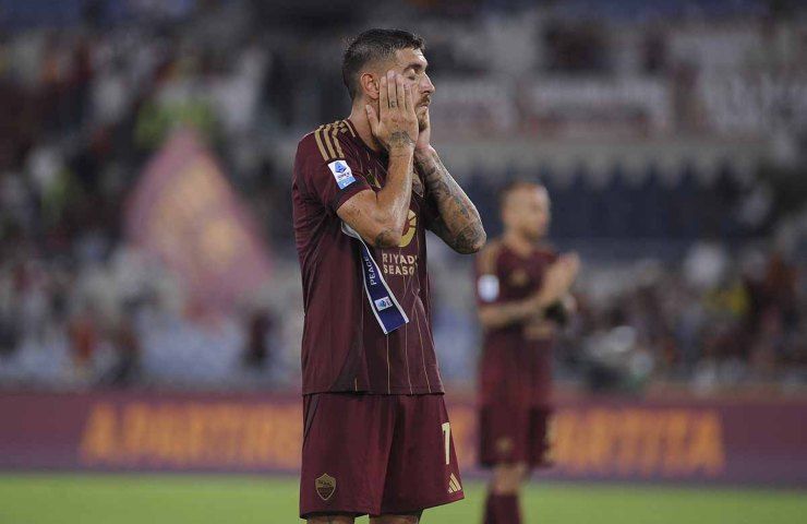 LORENZO PELLEGRINI RAMMARICATO ( FOTO DI SALVATORE FORNELLI )